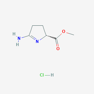 Methyl (2R)-5-amino-3,4-dihydro-2H-pyrrole-2-carboxylate;hydrochloride