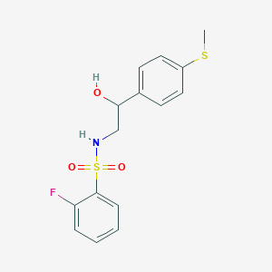 2-fluoro-N-(2-hydroxy-2-(4-(methylthio)phenyl)ethyl)benzenesulfonamide