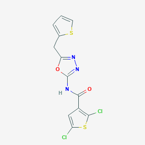 2,5-dichloro-N-(5-(thiophen-2-ylmethyl)-1,3,4-oxadiazol-2-yl)thiophene-3-carboxamide