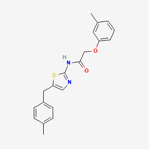 molecular formula C20H20N2O2S B2955518 N-[5-(4-methylbenzyl)-1,3-thiazol-2-yl]-2-(3-methylphenoxy)acetamide CAS No. 301176-13-6