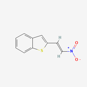 molecular formula C10H7NO2S B2955522 2-[(E)-2-Nitroethenyl]benzo[b]thiophene CAS No. 1355024-97-3