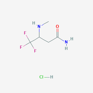 4,4,4-Trifluoro-3-(methylamino)butanamide hydrochloride