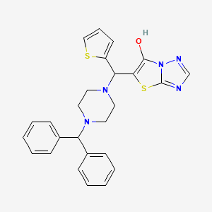 5-((4-Benzhydrylpiperazin-1-yl)(thiophen-2-yl)methyl)thiazolo[3,2-b][1,2,4]triazol-6-ol
