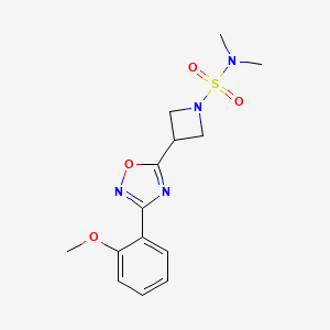 3-(3-(2-methoxyphenyl)-1,2,4-oxadiazol-5-yl)-N,N-dimethylazetidine-1-sulfonamide