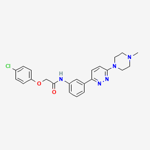 2-(4-chlorophenoxy)-N-[3-[6-(4-methylpiperazino)pyridazin-3-yl]phenyl]acetamide