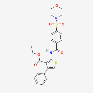 molecular formula C24H24N2O6S2 B2955542 Ethyl 2-(4-(morpholinosulfonyl)benzamido)-4-phenylthiophene-3-carboxylate CAS No. 325732-85-2