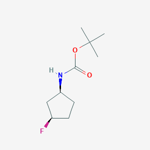 molecular formula C10H18FNO2 B2955550 叔丁基N-[(1S,3R)-rel-3-氟环戊基]氨基甲酸酯 CAS No. 1154870-60-6