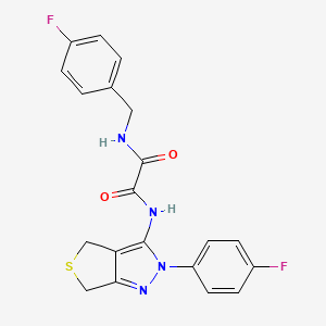 N'-[2-(4-fluorophenyl)-4,6-dihydrothieno[3,4-c]pyrazol-3-yl]-N-[(4-fluorophenyl)methyl]oxamide