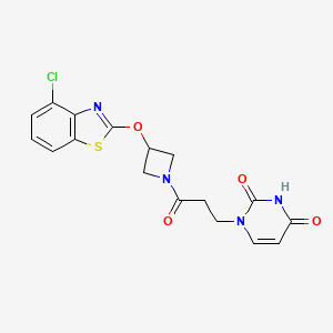 1-(3-(3-((4-chlorobenzo[d]thiazol-2-yl)oxy)azetidin-1-yl)-3-oxopropyl)pyrimidine-2,4(1H,3H)-dione