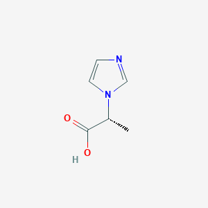 molecular formula C6H8N2O2 B2955571 (R)-2-(1-咪唑基)丙酸 CAS No. 754145-95-4