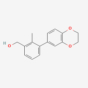 (3-(2,3-Dihydrobenzo[b][1,4]dioxin-6-yl)-2-methylphenyl)methanol