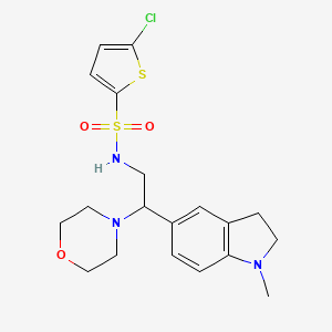5-chloro-N-(2-(1-methylindolin-5-yl)-2-morpholinoethyl)thiophene-2-sulfonamide