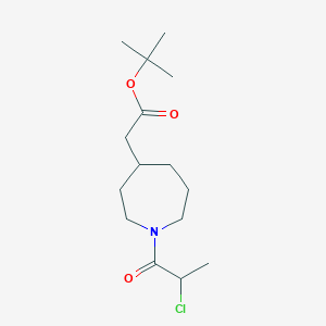 Tert-butyl 2-[1-(2-chloropropanoyl)azepan-4-yl]acetate