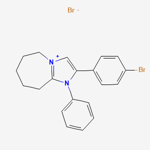 2-(4-bromophenyl)-1-phenyl-6,7,8,9-tetrahydro-5H-imidazo[1,2-a]azepin-1-ium bromide