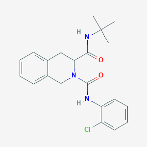 molecular formula C21H24ClN3O2 B2955598 N~3~-(tert-butyl)-N~2~-(2-chlorophenyl)-3,4-dihydro-2,3(1H)-isoquinolinedicarboxamide CAS No. 318517-20-3