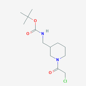 molecular formula C13H23ClN2O3 B2955614 tert-Butyl ((1-(2-chloroacetyl)piperidin-3-yl)methyl)carbamate CAS No. 1353944-51-0