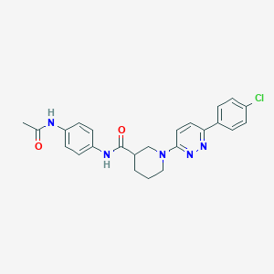 molecular formula C24H24ClN5O2 B2955617 N-(4-乙酰氨基苯基)-1-(6-(4-氯苯基)哒嗪-3-基)哌啶-3-甲酰胺 CAS No. 1105213-81-7
