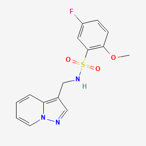 5-fluoro-2-methoxy-N-(pyrazolo[1,5-a]pyridin-3-ylmethyl)benzenesulfonamide