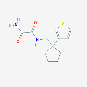 molecular formula C12H16N2O2S B2955636 N1-((1-(thiophen-3-yl)cyclopentyl)methyl)oxalamide CAS No. 2034518-78-8