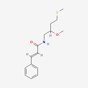 molecular formula C15H21NO2S B2955682 (E)-N-(2-Methoxy-4-methylsulfanylbutyl)-3-phenylprop-2-enamide CAS No. 2321333-10-0