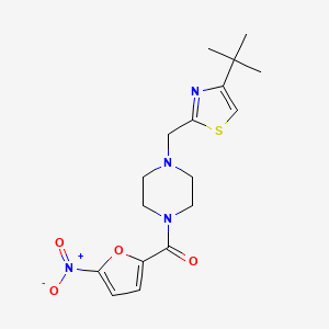 (4-((4-(Tert-butyl)thiazol-2-yl)methyl)piperazin-1-yl)(5-nitrofuran-2-yl)methanone