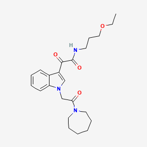 2-[1-[2-(azepan-1-yl)-2-oxoethyl]indol-3-yl]-N-(3-ethoxypropyl)-2-oxoacetamide