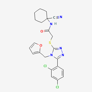 N-(1-cyanocyclohexyl)-2-[[5-(2,4-dichlorophenyl)-4-(furan-2-ylmethyl)-1,2,4-triazol-3-yl]sulfanyl]acetamide