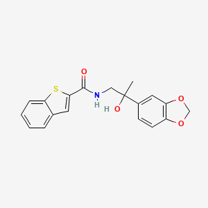 N-(2-(benzo[d][1,3]dioxol-5-yl)-2-hydroxypropyl)benzo[b]thiophene-2-carboxamide