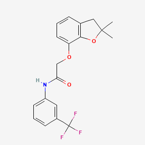 2-[(2,2-dimethyl-3H-1-benzofuran-7-yl)oxy]-N-[3-(trifluoromethyl)phenyl]acetamide