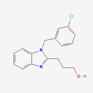 molecular formula C17H17ClN2O B2955712 3-[1-(3-chlorobenzyl)-1H-benzimidazol-2-yl]propan-1-ol CAS No. 847239-26-3