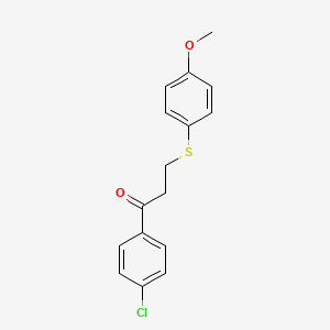 molecular formula C16H15ClO2S B2955726 1-(4-氯苯基)-3-[(4-甲氧基苯基)硫代]-1-丙酮 CAS No. 320422-67-1