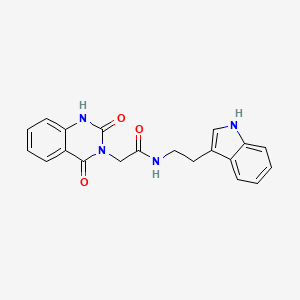 molecular formula C20H18N4O3 B2955745 2-(2,4-dioxo-1H-quinazolin-3-yl)-N-[2-(1H-indol-3-yl)ethyl]acetamide CAS No. 919741-30-3