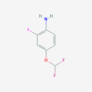 molecular formula C7H6F2INO B2955766 4-(Difluoromethoxy)-2-iodoaniline CAS No. 1000801-26-2