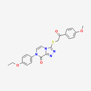 7-(4-ethoxyphenyl)-3-((2-(4-methoxyphenyl)-2-oxoethyl)thio)-[1,2,4]triazolo[4,3-a]pyrazin-8(7H)-one