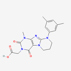 molecular formula C19H21N5O4 B2955780 2-[9-(3,5-dimethylphenyl)-1-methyl-2,4-dioxo-7,8-dihydro-6H-purino[7,8-a]pyrimidin-3-yl]acetic acid CAS No. 878423-21-3