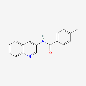 molecular formula C17H14N2O B2955781 4-methyl-N-quinolin-3-ylbenzamide CAS No. 713097-78-0