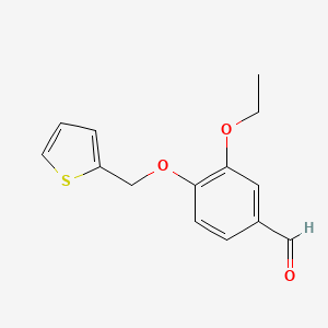 molecular formula C14H14O3S B2955783 3-Ethoxy-4-(thiophen-2-ylmethoxy)benzaldehyde CAS No. 852399-80-5