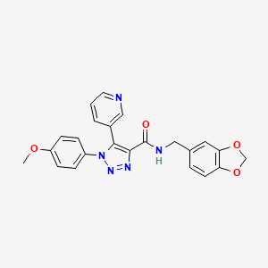 molecular formula C23H19N5O4 B2955793 N-(环己基甲基)-1-{4-[(2,2-二甲基丙酰基)氨基]苯甲酰}哌啶-4-甲酰胺 CAS No. 1207016-77-0