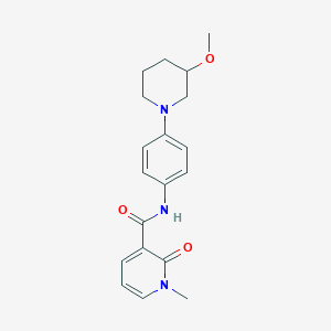 molecular formula C19H23N3O3 B2955805 N-(4-(3-甲氧基哌啶-1-基)苯基)-1-甲基-2-氧代-1,2-二氢吡啶-3-甲酰胺 CAS No. 1797872-83-3