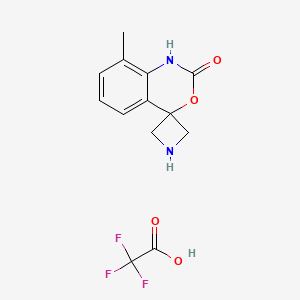 B2955810 8-Methylspiro[1H-3,1-benzoxazine-4,3'-azetidine]-2-one;2,2,2-trifluoroacetic acid CAS No. 2361643-48-1