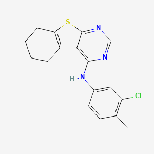 molecular formula C17H16ClN3S B2955817 N-(3-chloro-4-methylphenyl)-5,6,7,8-tetrahydro[1]benzothieno[2,3-d]pyrimidin-4-amine CAS No. 362509-09-9