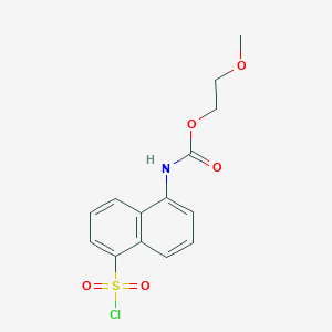 molecular formula C14H14ClNO5S B2955819 2-methoxyethyl N-(5-chlorosulfonylnaphthalen-1-yl)carbamate CAS No. 728864-82-2
