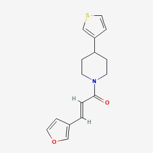 molecular formula C16H17NO2S B2955837 (E)-3-(呋喃-3-基)-1-(4-(噻吩-3-基)哌啶-1-基)丙-2-烯-1-酮 CAS No. 1798397-53-1
