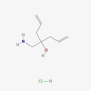 molecular formula C8H16ClNO B2955840 4-(Aminomethyl)-1,6-heptadien-4-ol hydrochloride CAS No. 1054481-55-8