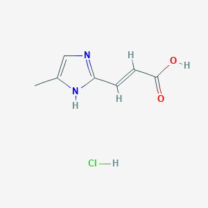 molecular formula C7H9ClN2O2 B2955841 (2E)-3-(4-methyl-1H-imidazol-2-yl)prop-2-enoic acid hydrochloride CAS No. 2220111-37-3