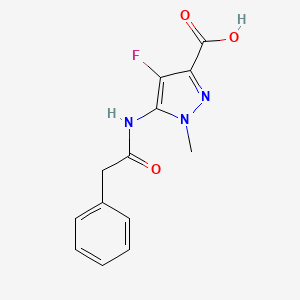 4-fluoro-1-methyl-5-(2-phenylacetamido)-1H-pyrazole-3-carboxylic acid