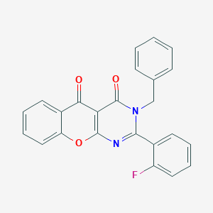 3-benzyl-2-(2-fluorophenyl)-3H-chromeno[2,3-d]pyrimidine-4,5-dione