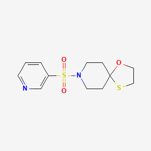 molecular formula C12H16N2O3S2 B2955852 8-(Pyridin-3-ylsulfonyl)-1-oxa-4-thia-8-azaspiro[4.5]decane CAS No. 1351619-13-0