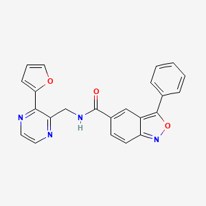 N-((3-(furan-2-yl)pyrazin-2-yl)methyl)-3-phenylbenzo[c]isoxazole-5-carboxamide