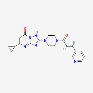 (E)-5-cyclopropyl-2-(4-(3-(pyridin-3-yl)acryloyl)piperazin-1-yl)-[1,2,4]triazolo[1,5-a]pyrimidin-7(4H)-one